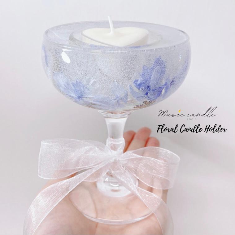 繡球乾花蠟燭燭台 Dried Hydrangea Candle Holder